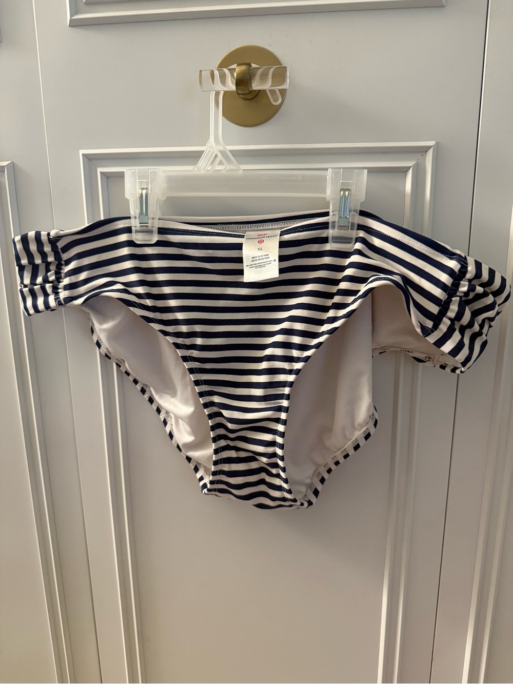 Target Vineyard Vines Striped Bikini Bottoms in Navy and White